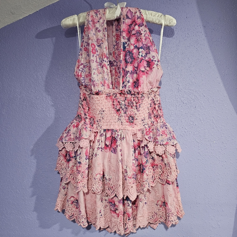 ❌️SOLD❌️ Loveshackfancy Deanna Halter Mini Dress